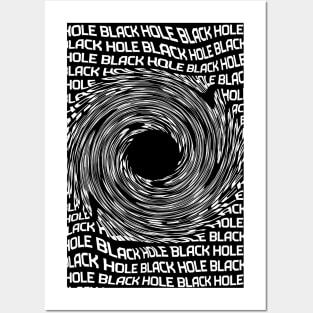 Black hole typography Posters and Art